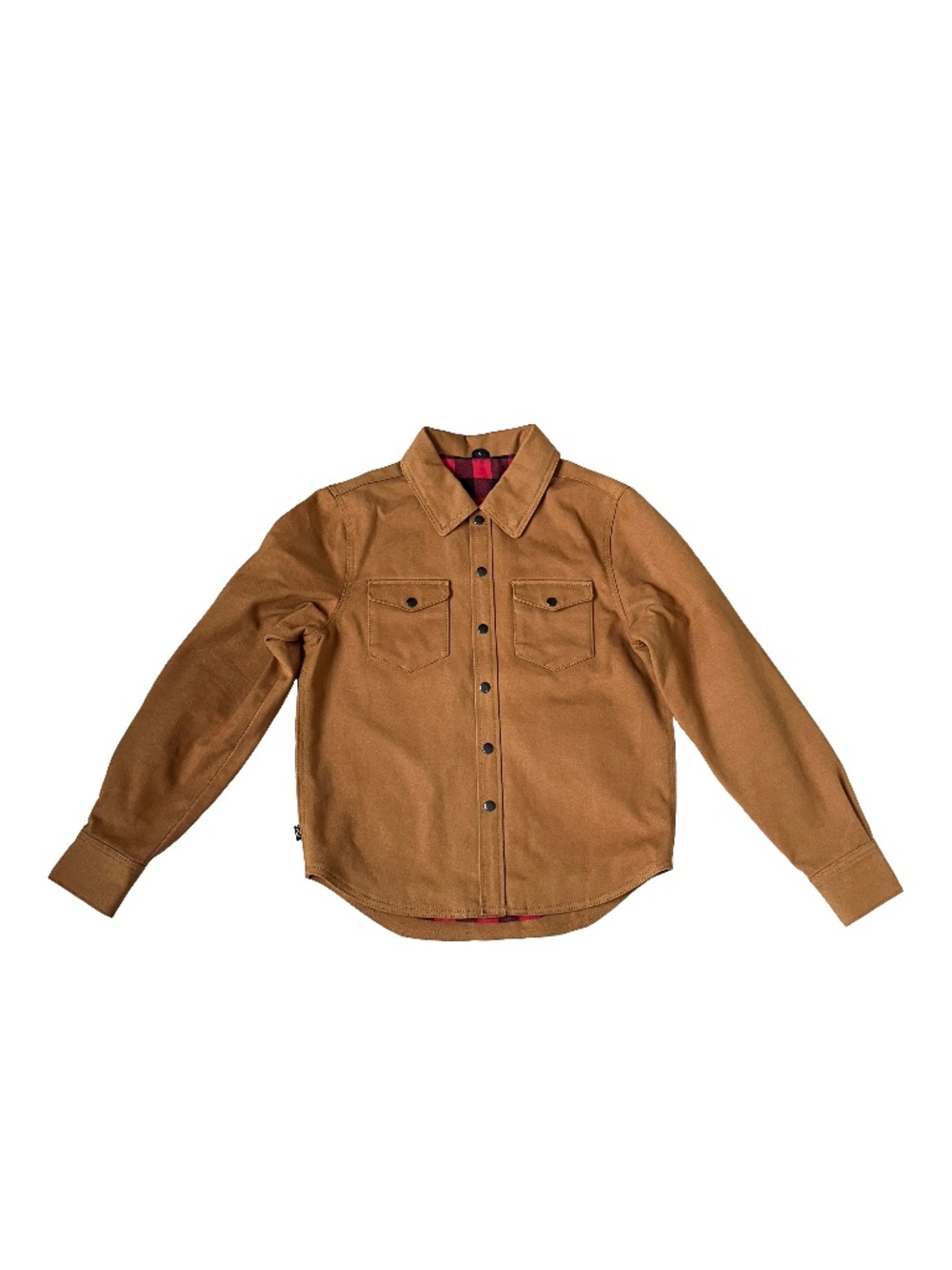 First MFG Co Heavy Motorcycle Shirt Jacket 20oz Beige Snap Raw Canvas